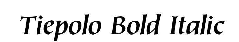 Tiepolo Bold Italic font preview