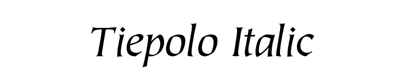 Tiepolo Italic font preview