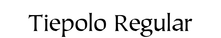 Tiepolo Regular font preview