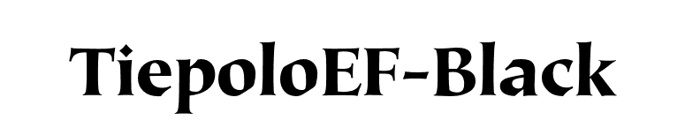 TiepoloEF-Black font preview