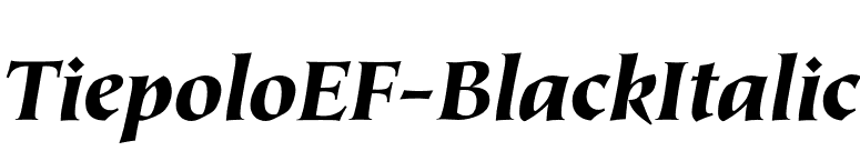 TiepoloEF-BlackItalic font preview