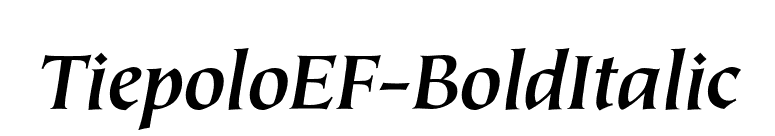 TiepoloEF-BoldItalic font preview