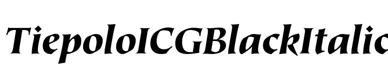 TiepoloICGBlackItalic font preview