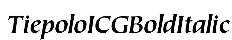 TiepoloICGBoldItalic font preview