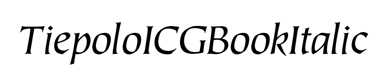 TiepoloICGBookItalic font preview