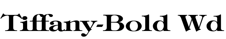 Tiffany-Bold Wd font preview