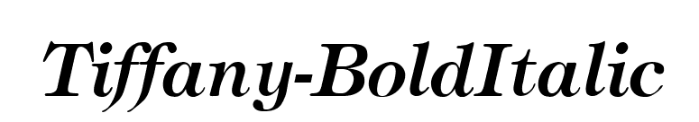 Tiffany-BoldItalic font preview
