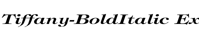 Tiffany-BoldItalic Ex font preview