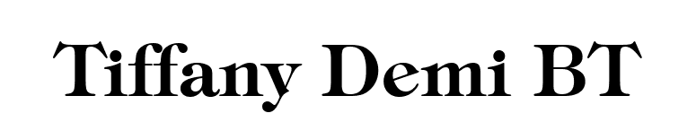 Tiffany Demi BT font preview