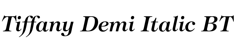Tiffany Demi Italic BT font preview