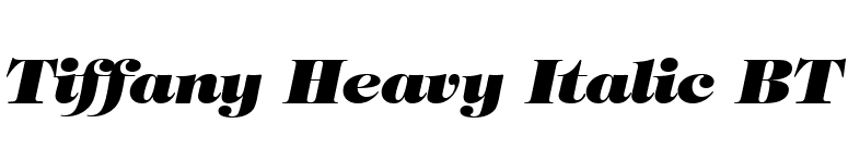 Tiffany Heavy Italic BT font preview