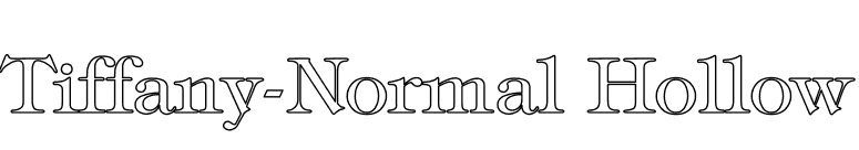 Tiffany-Normal Hollow font preview