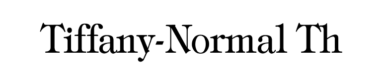 Tiffany-Normal Th font preview