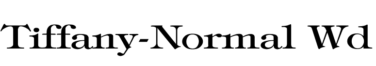 Tiffany-Normal Wd font preview
