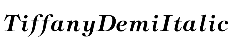 TiffanyDemiItalic font preview