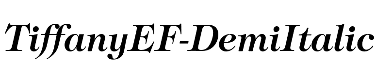 TiffanyEF-DemiItalic font preview