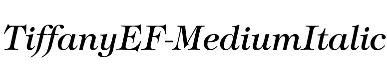TiffanyEF-MediumItalic font preview