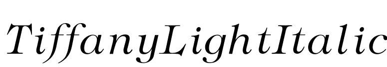 TiffanyLightItalic font preview