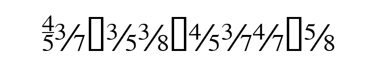 TiFractions font preview