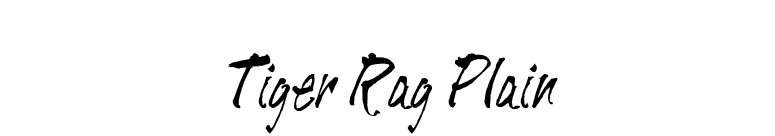 Tiger Rag Plain font preview