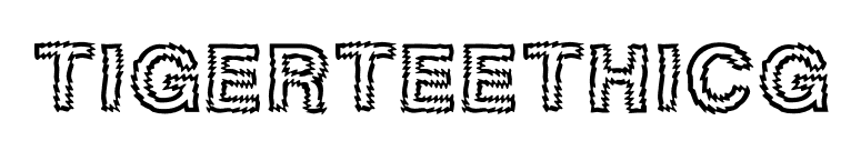 TigerteethICG font preview