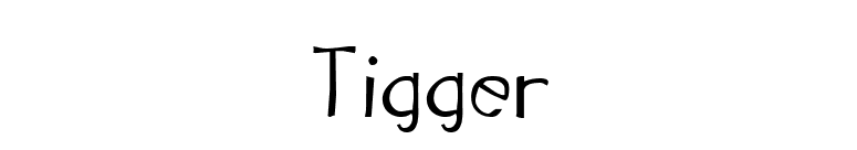 Tigger font preview