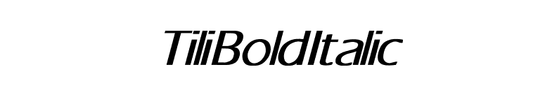 Tili Bold Italic font preview