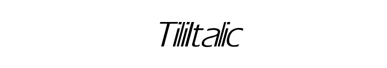 Tili Italic font preview