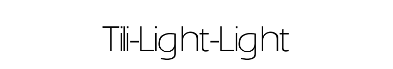 Tili-Light-Light font preview