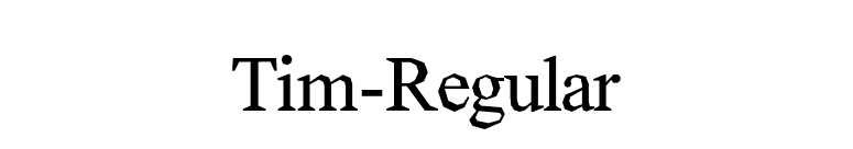 Tim-Regular font preview