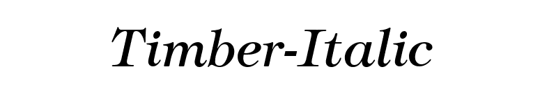 Timber-Italic font preview
