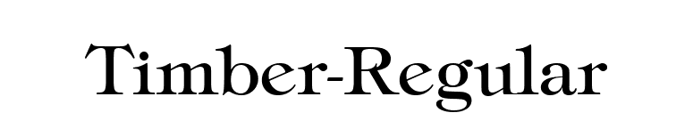 Timber-Regular font preview