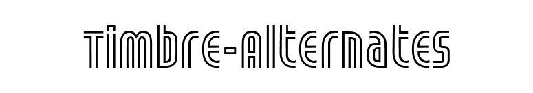 Timbre-Alternates font preview