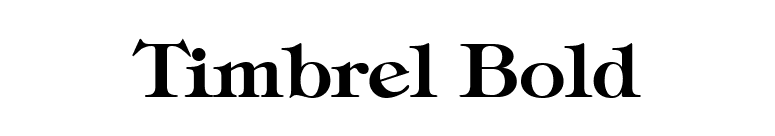 Timbrel Bold font preview