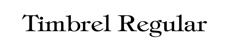 Timbrel Regular font preview