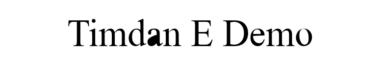 Timdan E Demo font preview