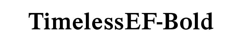 TimelessEF-Bold font preview