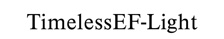 TimelessEF-Light font preview