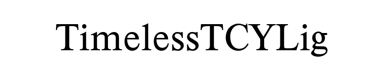 TimelessTCYLig font preview