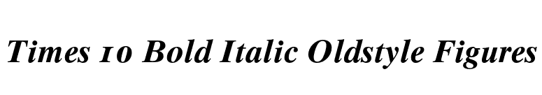 Times 10 Bold Italic Oldstyle Figures font preview