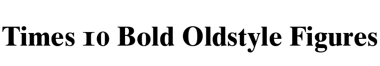 Times 10 Bold Oldstyle Figures font preview