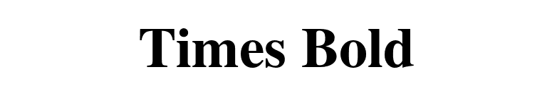 Times Bold font preview
