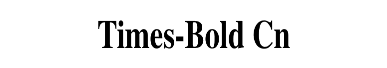 Times-Bold Cn font preview