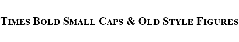 Times Bold Small Caps & Old Style Figures font preview
