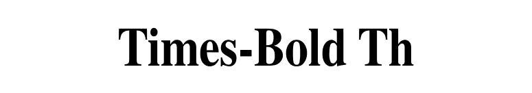 Times-Bold Th font preview