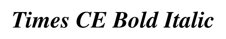 Times CE Bold Italic font preview