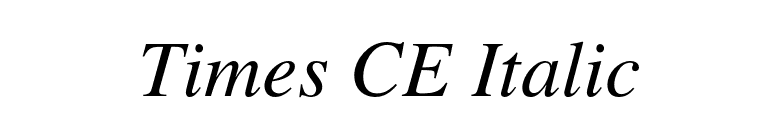 Times CE Italic font preview