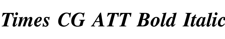 Times CG ATT Bold Italic font preview
