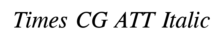 Times CG ATT Italic font preview