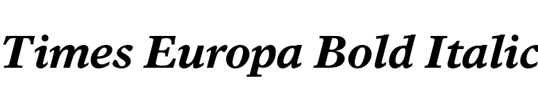 Times Europa Bold Italic font preview